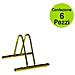 Multipack Da 6 Pz Portabici Singolo Zincato Giallo - Foto miniatura 1