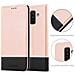 Custodia Compatibile Con Samsung Galaxy A6 Plus 2018 In Oro Rosato Nero - Coperchio Protettiva Con Chiusura Magnetica, Funzione Stand E Tasca Per Le Carte - Foto miniatura 6