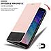 Custodia Compatibile Con Samsung Galaxy A6 Plus 2018 In Oro Rosato Nero - Coperchio Protettiva Con Chiusura Magnetica, Funzione Stand E Tasca Per Le Carte - Foto miniatura 7