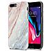 Custodia Compatibile Con Apple Iphone 8 Plus / 7 Plus / 7s Plus In Marmo Bianco Rosa No. 21 - Coperchio Protettivo In Silicone Tpu Con Motivo A Mosaico - Foto miniatura 1