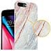 Custodia Compatibile Con Apple Iphone 8 Plus / 7 Plus / 7s Plus In Marmo Bianco Rosa No. 21 - Coperchio Protettivo In Silicone Tpu Con Motivo A Mosaico - Foto miniatura 2