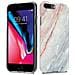 Custodia Compatibile Con Apple Iphone 8 Plus / 7 Plus / 7s Plus In Marmo Bianco Rosa No. 21 - Coperchio Protettivo In Silicone Tpu Con Motivo A Mosaico - Foto miniatura 5