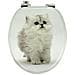 Sedile Wc Copri Vater Universale Frizionato Fantasia In Mdf Chiusura Rallentata *** Fantasia : White Cat - Foto miniatura 2