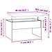 Tavolino Rovere Fumo 80x50,5x41,5 Cm In Legno Multistrato - Foto miniatura 5