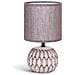 Lampada Tavolo Abatjour Ceramica Rosso Marrone E14 H26cm - Foto miniatura 3