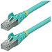 Cavo Ethernet CAT 6a - 2m - Acqua - Cavo di rete LAN Low Smoke Zero Halogen (LSZH) - 10GbE 500MHz 100W PoE++ - Filo /Cavo patch schermato S /FTP con spinotto RJ45 antigroviglio e rilievi di trazione - Foto miniatura 1