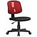 Sedia Da Ufficio Nowra, Sedia Operativa Da Ufficio, Seduta Ergonomica Da Ufficio, 49x43h81/93 Cm, Nero E Rosso - Foto miniatura 1
