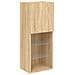 Mobili Tv A Muro Con Led 4pz Rovere Sonoma Legno Multistrato - Foto miniatura 10