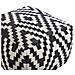 Pouf Knidos Lana Nero /bianco - Foto miniatura 4