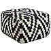 Pouf Knidos Lana Nero /bianco - Foto miniatura 5
