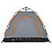 Tenda Campeggio 3 Persone Grigio e Arancione a Rilascio Rapido - Foto miniatura 9