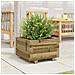 Fioriera Da Giardino 40x40x26,5 Cm In Legno Di Pino Impregnato - Foto miniatura 3