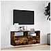 Mobile TV a Parete con Luci LED Rovere Fumo 100x31x45 cm - Foto miniatura 7