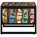 Tavolino Salotto Multicolore 70x50x38cm Legno Massello Recupero - Foto miniatura 8