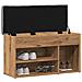 Scarpiera Rovere Artigianale 82x32x45,5 Cm In Legno Multistrato - Foto miniatura 3