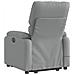 Poltrona Alzapersona Massaggi Elettrica Grigio Chiaro Tessuto - Foto miniatura 5