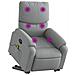 Poltrona Alzapersona Massaggi Elettrica Grigio Chiaro Tessuto - Foto miniatura 3
