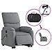 Poltrona Alzapersona Massaggi Elettrica Grigio Chiaro Tessuto - Foto miniatura 6
