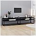 Lusso Casadino -  Mobile Porta Tv Nero 200x40x40,5 Cm In Vetro Temperato - Foto miniatura 6