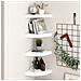Scaffali Angolari A Parete 4 Pz Bianchi 25x25x3,8 Cm In Mdf - Foto miniatura 8