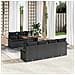 Set di Sofà da Giardino di 8 Pezzi con Cuscini Nero Rattan Polilogico,  Sofà da Giardino per 2 Persone con Ripostiglio e Cuscini Nero Rattan Polilogico - Foto miniatura 2
