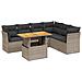 Set Divani da Giardino 7 pz con Cuscini Grigio in Polyrattan - Foto miniatura 1