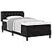 Letto a molle con materasso  Nero 90x190 cm in velluto - Foto miniatura 1