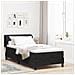 Letto a molle con materasso  Nero 90x190 cm in velluto - Foto miniatura 2