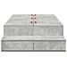 Struttura Letto con Contenitore Grigio cemento 90x200 cm - Foto miniatura 5