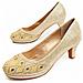 Scarpa Con Tacco Unne68 D'oro. - Foto miniatura 1