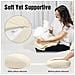 Lightease Cuscino Gravidanza Per Dormire Sul Fianco Doppio Cuneo Bianco - Foto miniatura 3