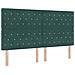 Testiera LED con luci a strisce a LED Verde scuro 90 cm Velluto - Foto miniatura 1