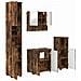 Set di mobili per il bagno 4 pcs Rovere fumo 61 x 35 x 64 cm - Foto miniatura 1