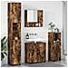 Set di mobili per il bagno 4 pcs Rovere fumo 61 x 35 x 64 cm - Foto miniatura 2