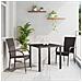 Set da Pranzo per Giardino 3 pcs Marrone Poly Rattan - Foto miniatura 2