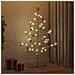 Albero di Natale in legno Marrone 125 cm Legno di pino massello - Foto miniatura 2