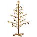 Albero di Natale in legno Marrone 125 cm Legno di pino massello - Foto miniatura 3