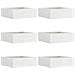 Bordura per Prato 6 pcs Bianco 40 x 40 x 13 cm Acciaio - Foto miniatura 1