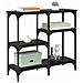 con lo scaffale Rovere nero 80 x 29 x 75 cm Legno multistrato - Foto miniatura 3