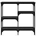 con lo scaffale Rovere nero 80 x 29 x 75 cm Legno multistrato - Foto miniatura 5
