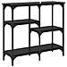 con lo scaffale Rovere nero 80 x 29 x 75 cm Legno multistrato - Foto miniatura 7
