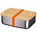 BH-7207 Pratico contenitore per il pranzo in acciaio verniciato con coperchio in bambù - Foto miniatura 2
