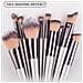 Set Di 10 Pennelli Trucco & Spugnette Beauty Blender - Kit Completo Di Strumenti Cosmetici - Foto miniatura 5
