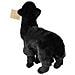 Peluche Lama 23cm Realista Ultra Morbido In Materiale Riciclato Ecologico, Nero - Foto miniatura 3