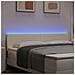 Testiera LED con luci a strisce a LED Crema 180 cm Poliestere - Foto miniatura 4