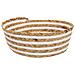 Cesto Fibra Naturale Cotone Bianco E Marrone D35x14 - Foto miniatura 1