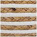 Cesto Fibra Naturale Cotone Bianco E Marrone D35x14 - Foto miniatura 4