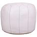 Pouf In Pelle Bianca 48x48x38h - Foto miniatura 3
