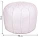 Pouf In Pelle Bianca 48x48x38h - Foto miniatura 6