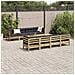 Set Divani da Giardino 9pz con Cuscini Legno Impregnato di Pino - Foto miniatura 3